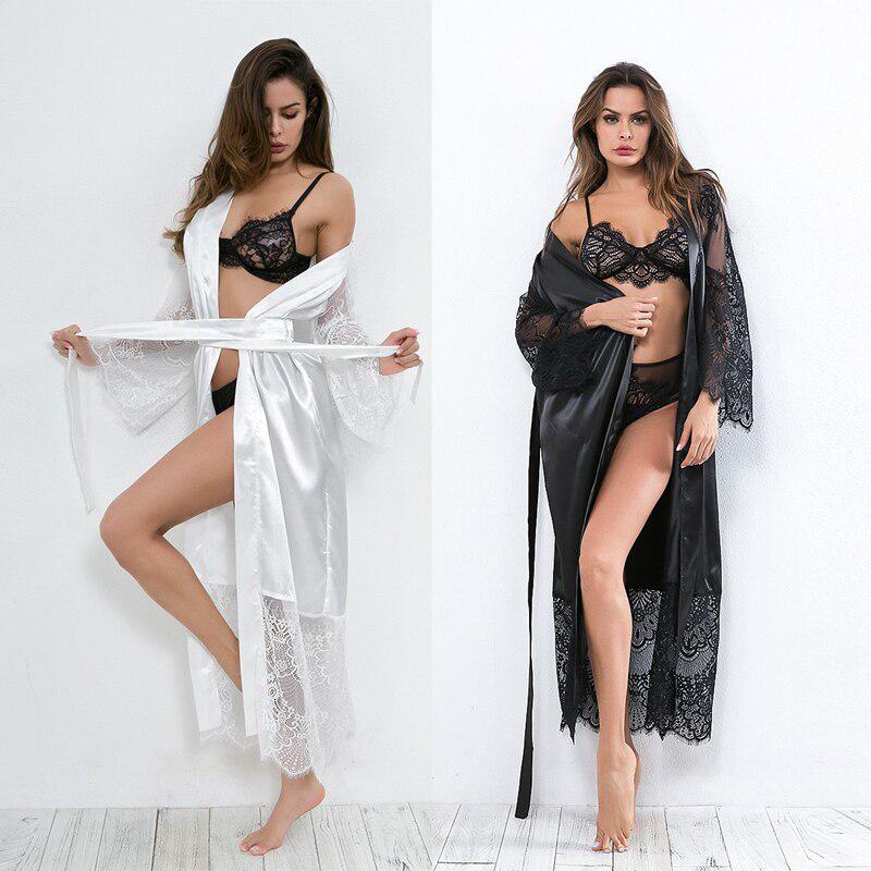 Kimono Dentelle Blanc Mariage Femme