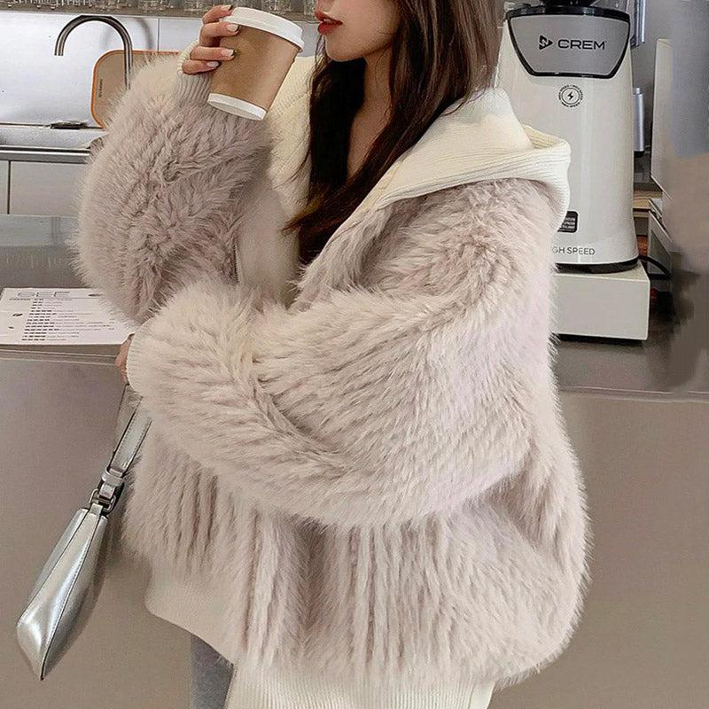 Manteau Blanc Fausse Fourrure
