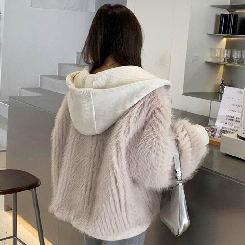 Manteau Blanc Fausse Fourrure