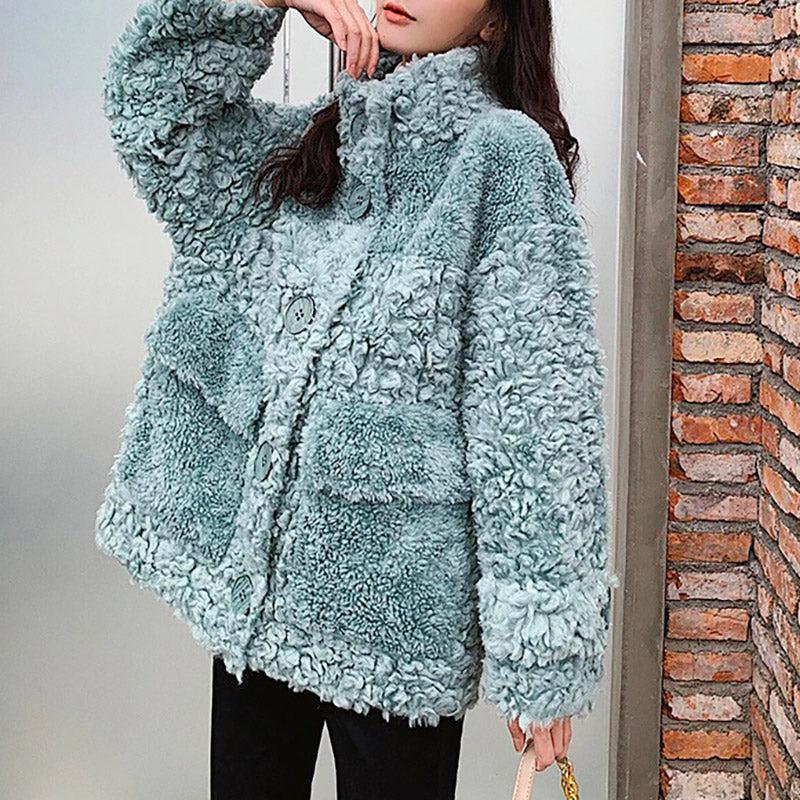 Manteau Bleu Pastel Femme