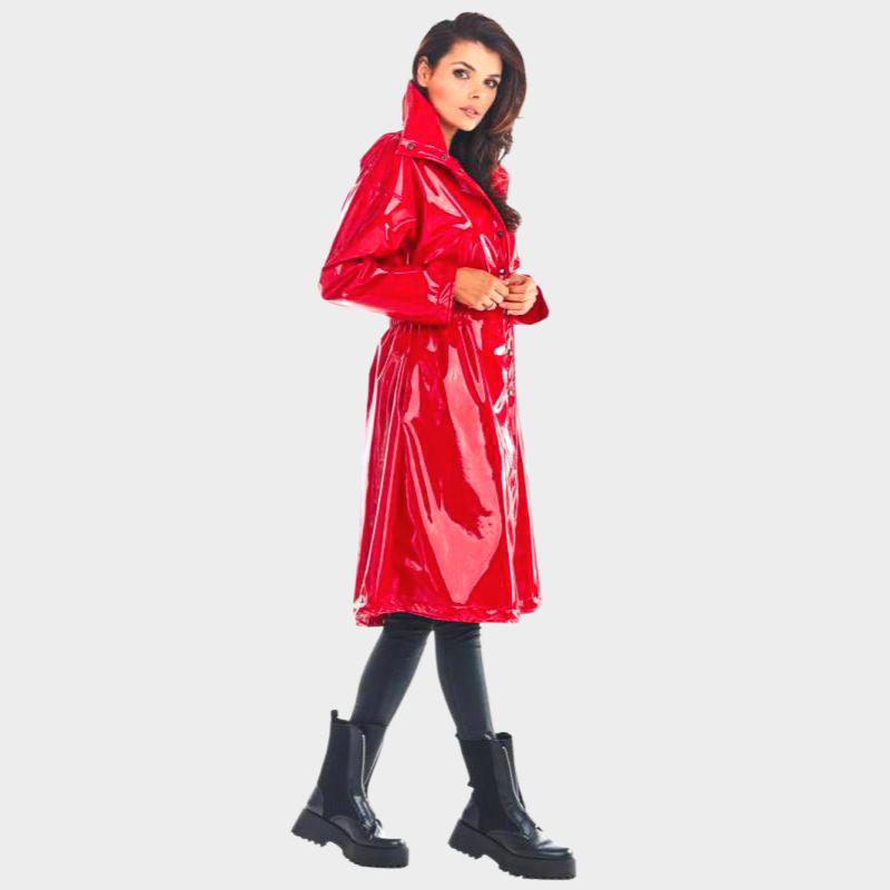 Manteau Long Rouge Femme