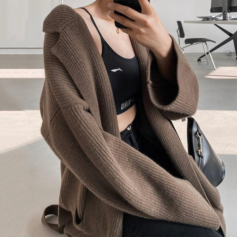Manteau Marron Long Femme