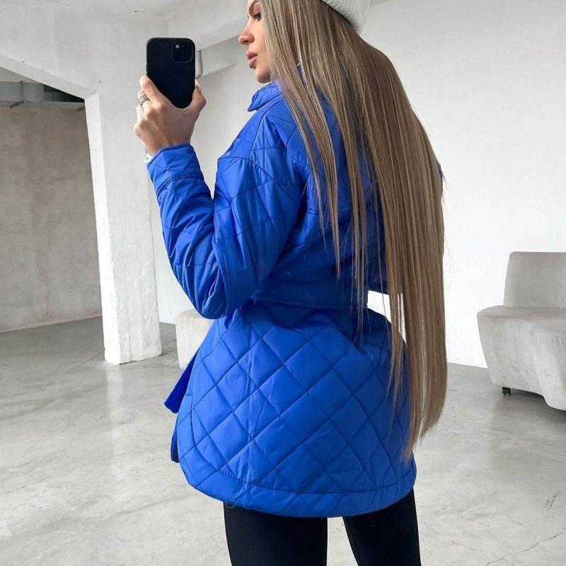 Manteau Femme Hiver Bleu Marine Dos