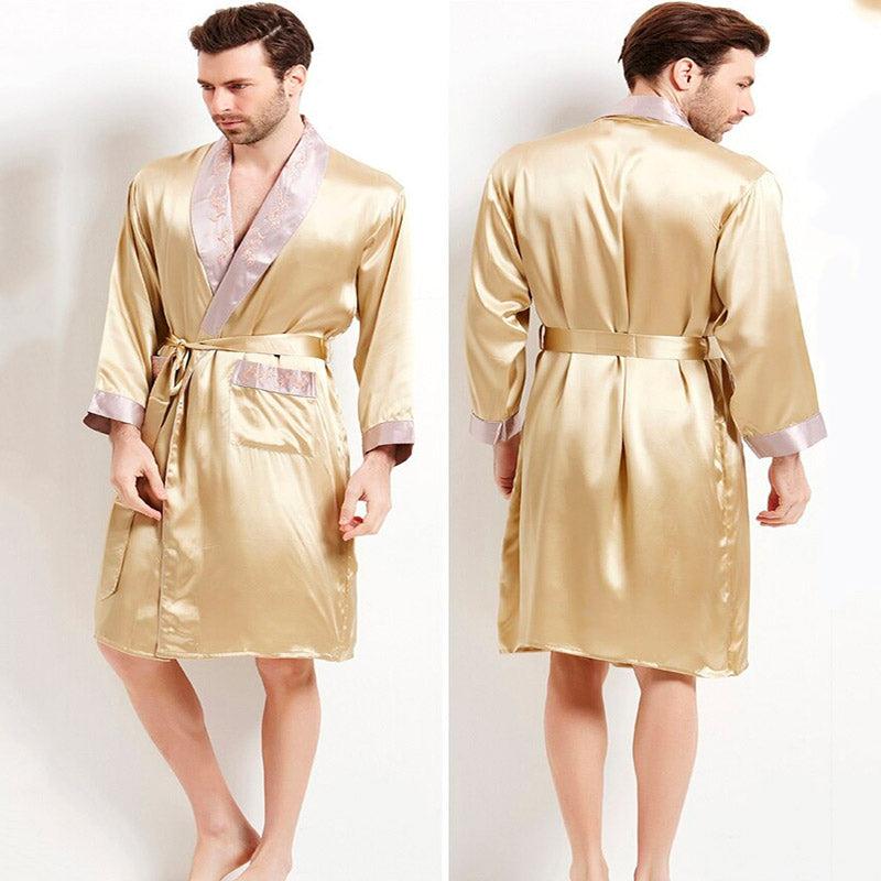 Peignoir Homme Soie Kimono