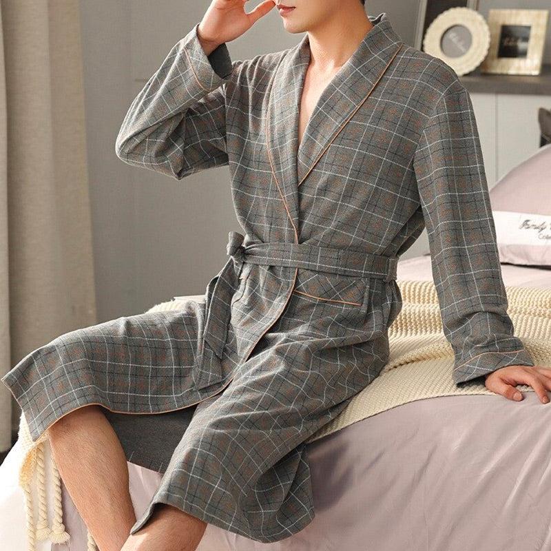 Peignoir Homme à Carreaux