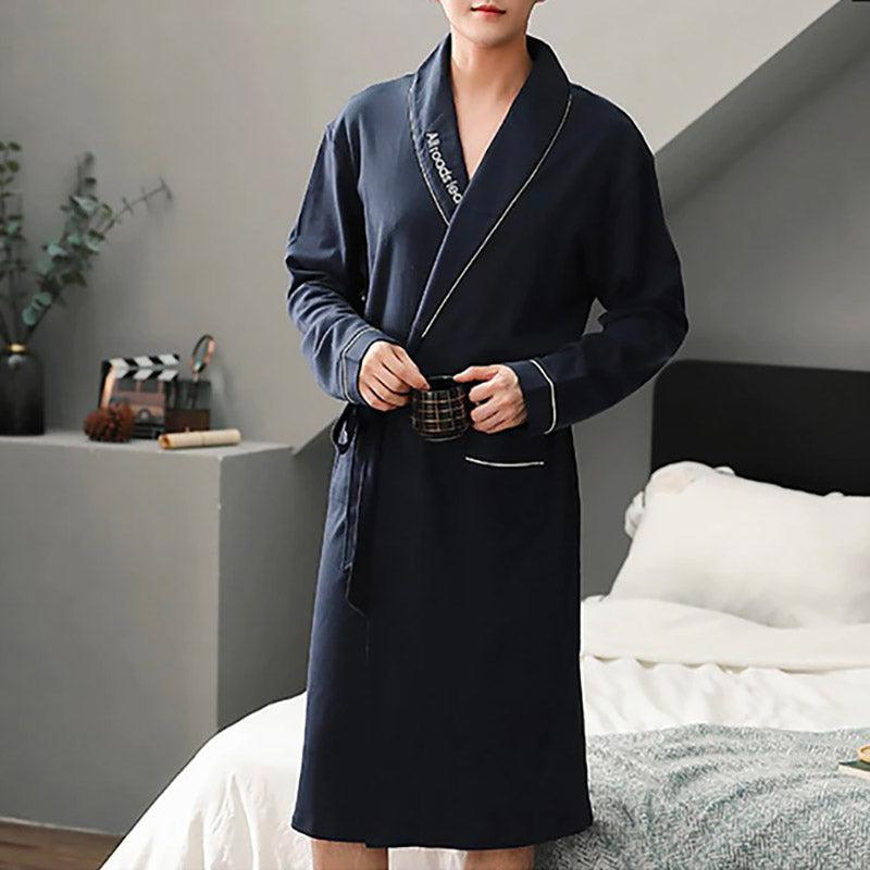 Bathrobe Robe De Chambre Homme En Coton Kimono Homme Robe De