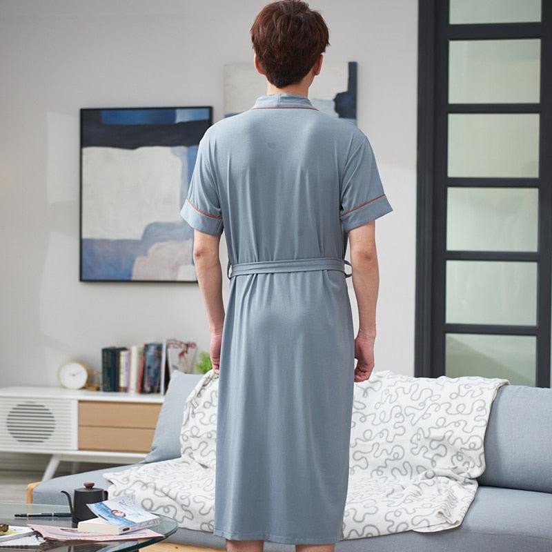 Peignoir Kimono Coton Turquoise