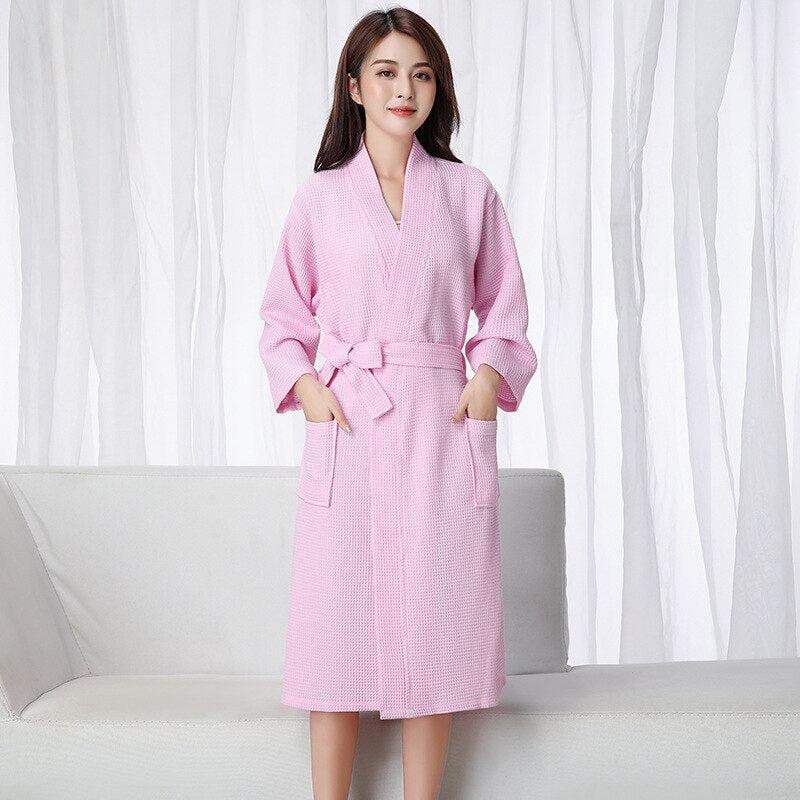 Peignoir Kimono Femme en Satin et Velour