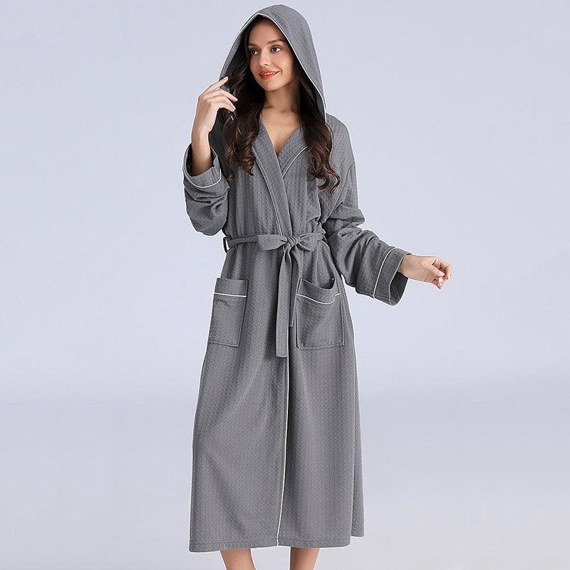 Peignoir de Bain Gris Femme