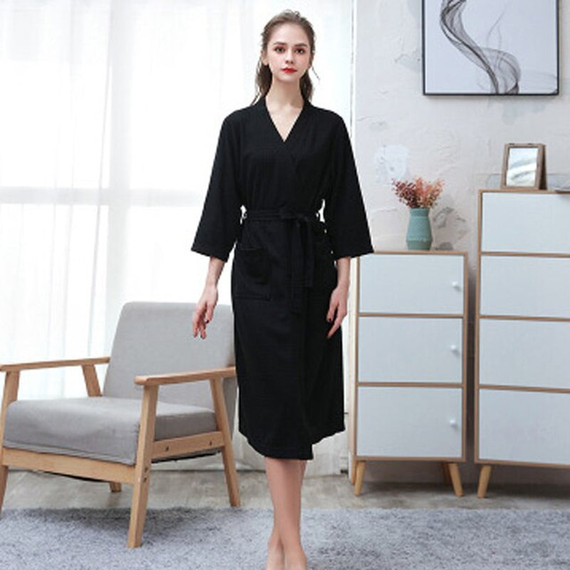 Peignoir Satin Noir Femme Léger