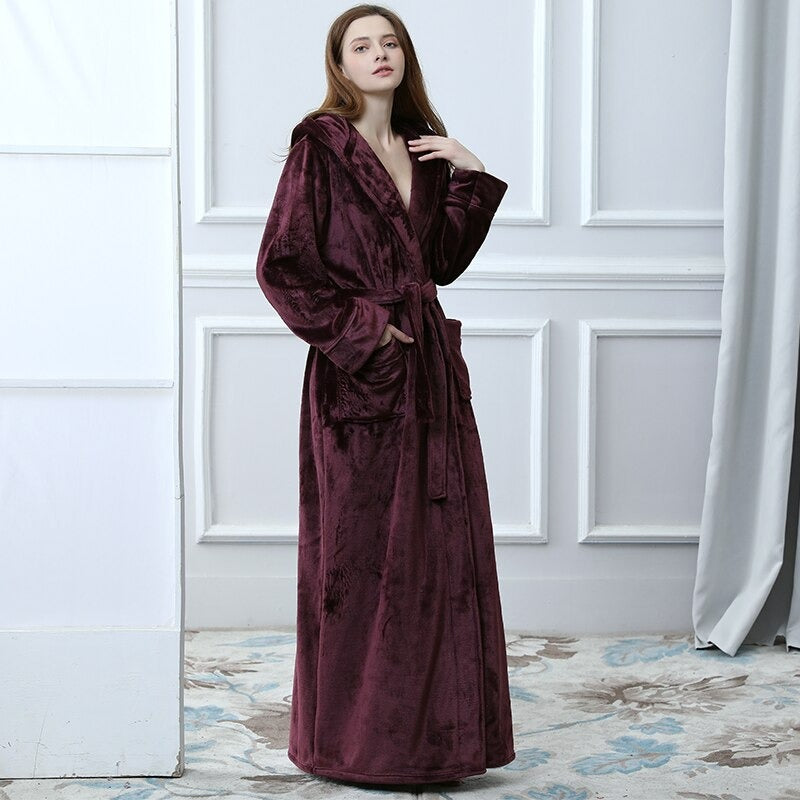 Peignoir de Chambre Hiver Femme Polaire