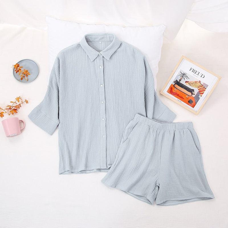 Pyjama Femme Blanc Coton