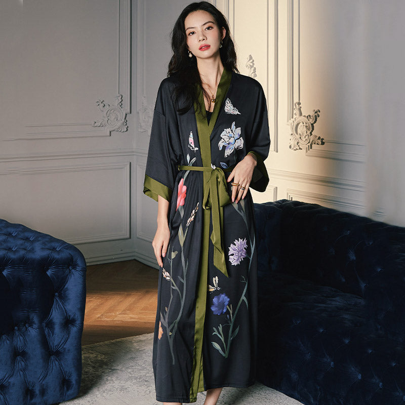 Pyjama Femme Noir Long Léger
