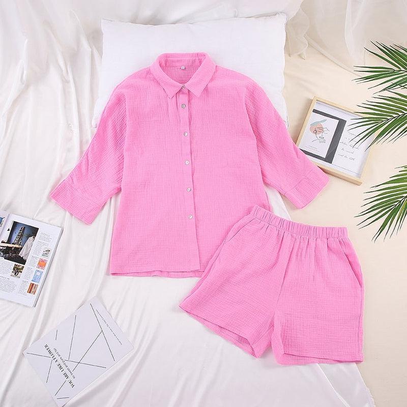 Pyjama Rose Femme Ensemble