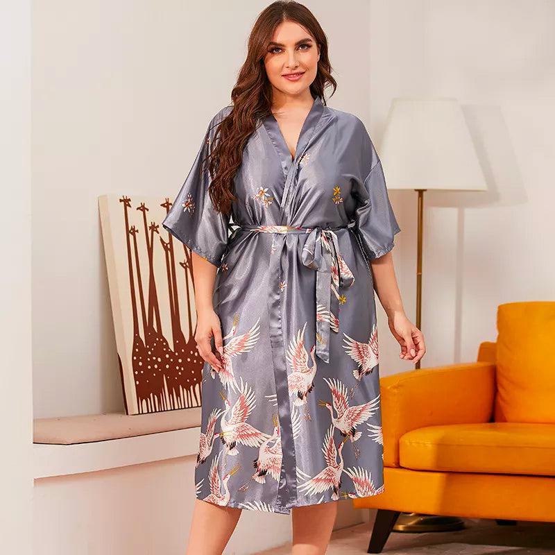 Robe Kimono Longue Satin