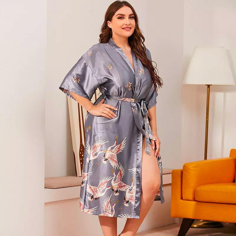 Robe Kimono Longue Satin