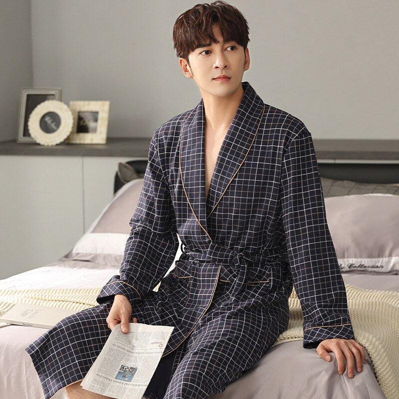 Robe de Chambre Homme à Carreaux