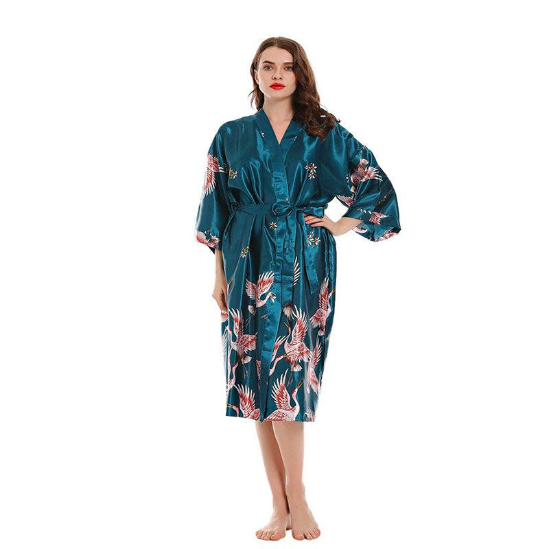 Robe de Chambre Kimono Femme Grande Taille Tissu
