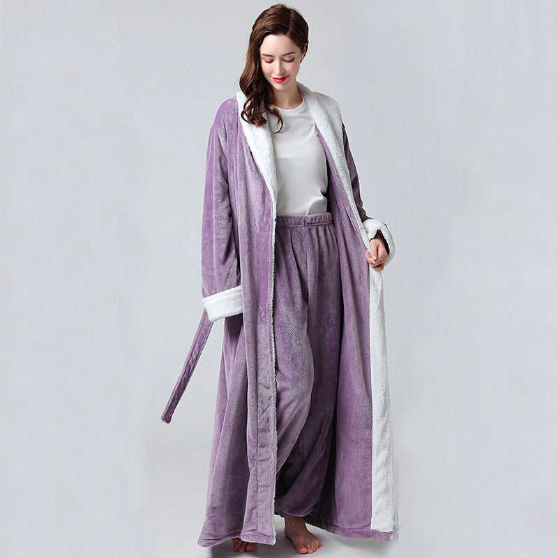 Robe de Chambre Polaire Longue Femme Polaire