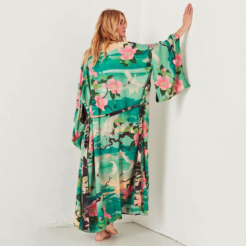 Robe kimono manche longue stylée