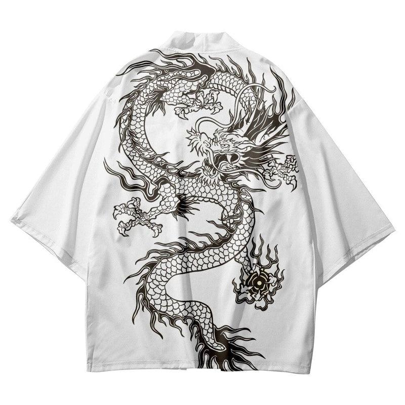 Veste Kimono Blanche Dagon