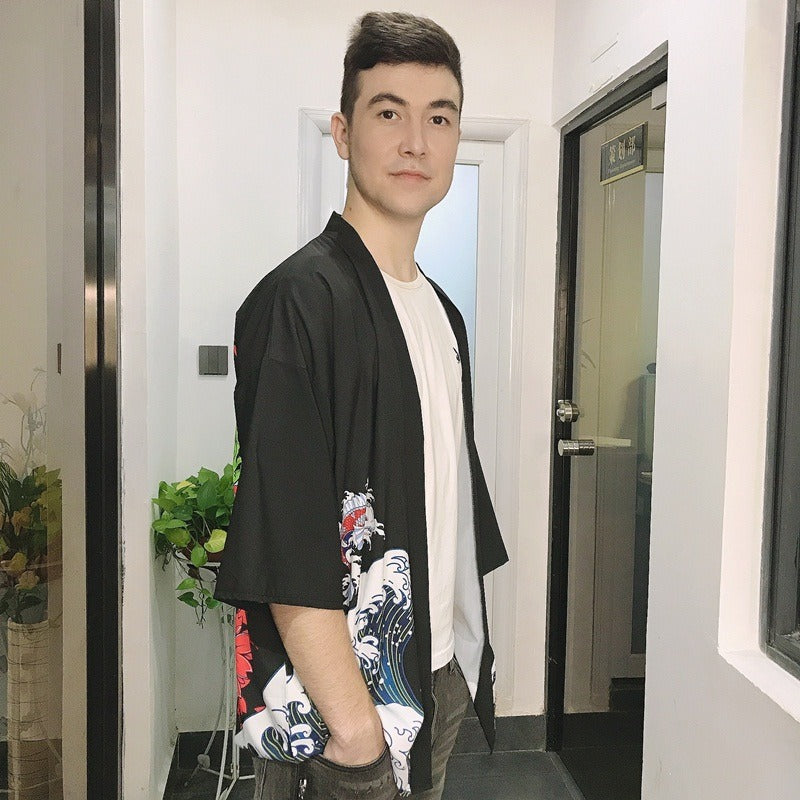 Blue Dragon Japanese Kimono Jacket