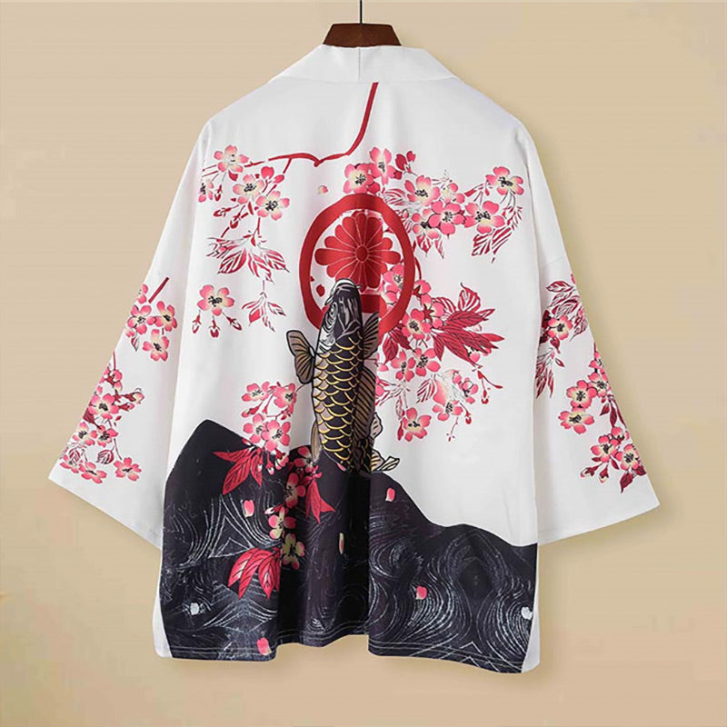 Veste Kimono Japonais Fleuri