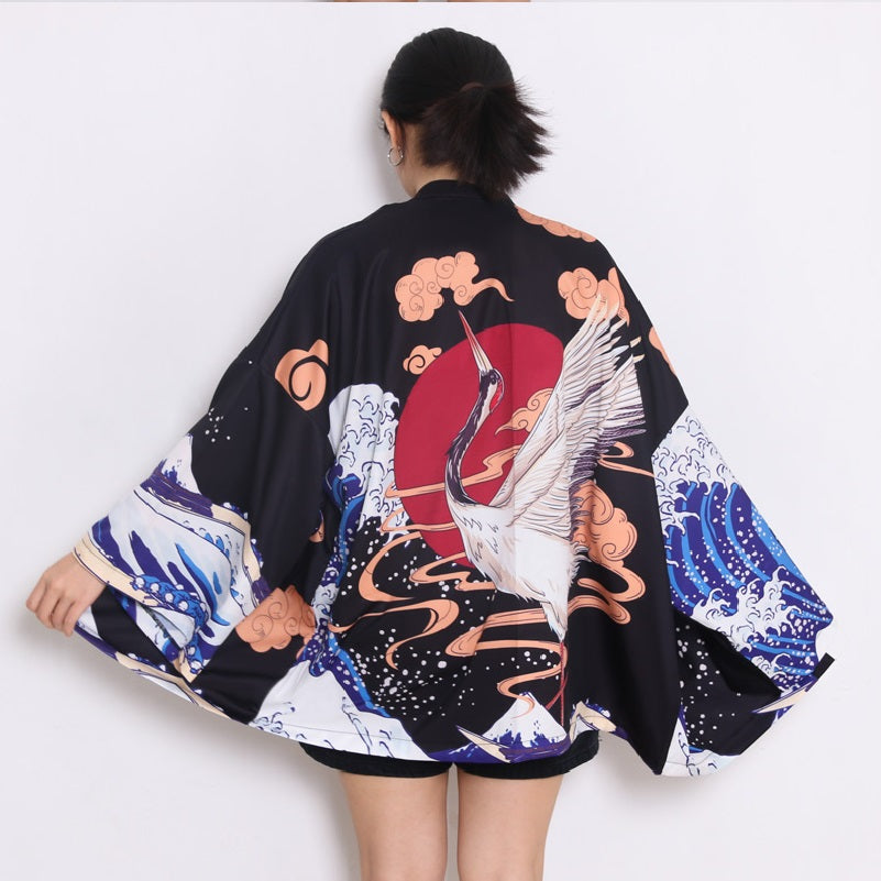 Japanese Tsuru Kimono Jacket