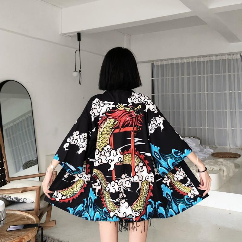 Veste Kimono Dragon Femme