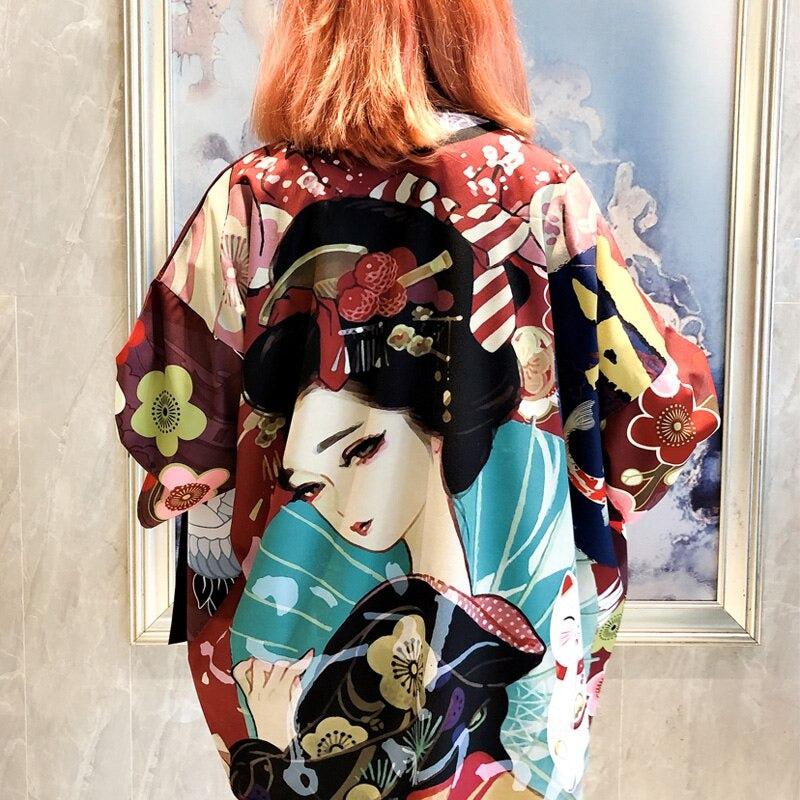 Veste Kimono Femme Geisha