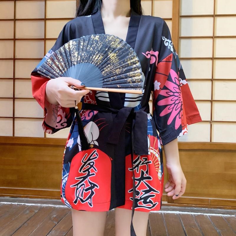 Veste Kimono Japonaise Neko Stylé