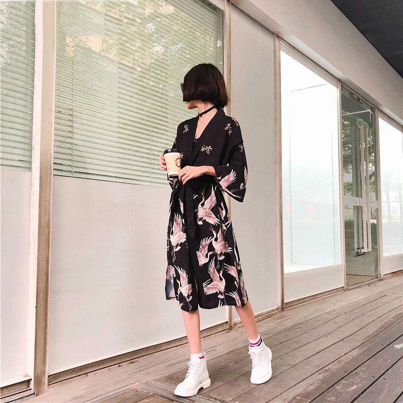 Veste Kimono Longue Japonaise Design