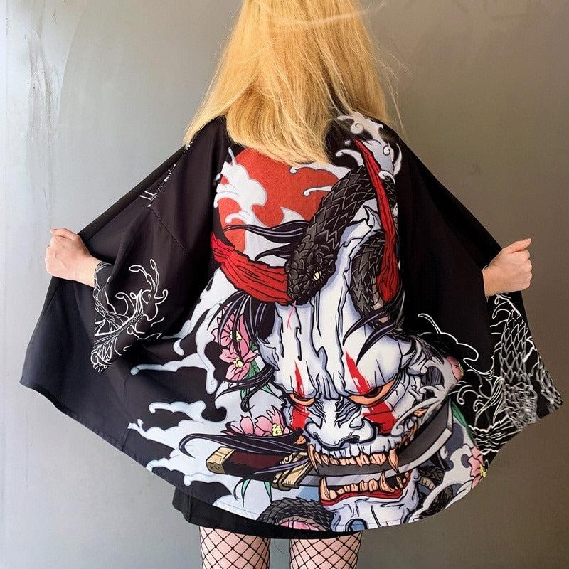 Veste Kimono Oni Serpent Dos