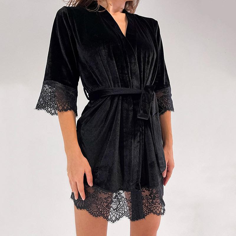 Veste Kimono Velours Court