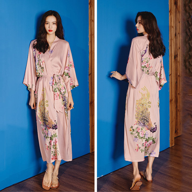 Pale Pink Kimono Women's Bathrobe