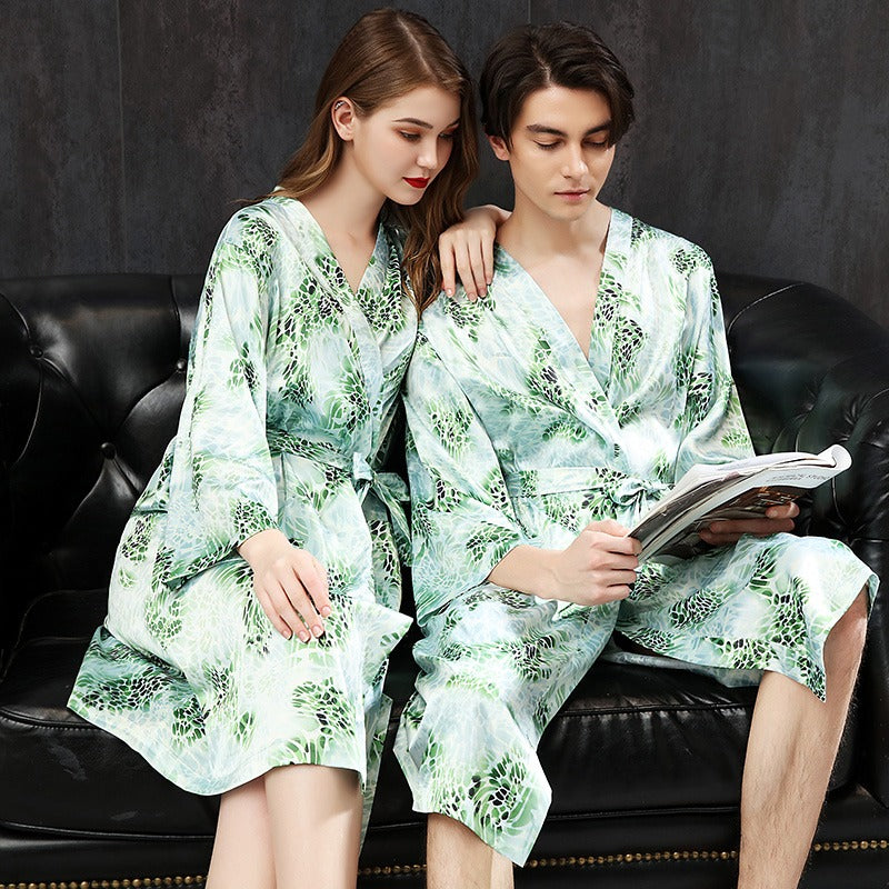 Japanese Kimono Ocean Bathrobe