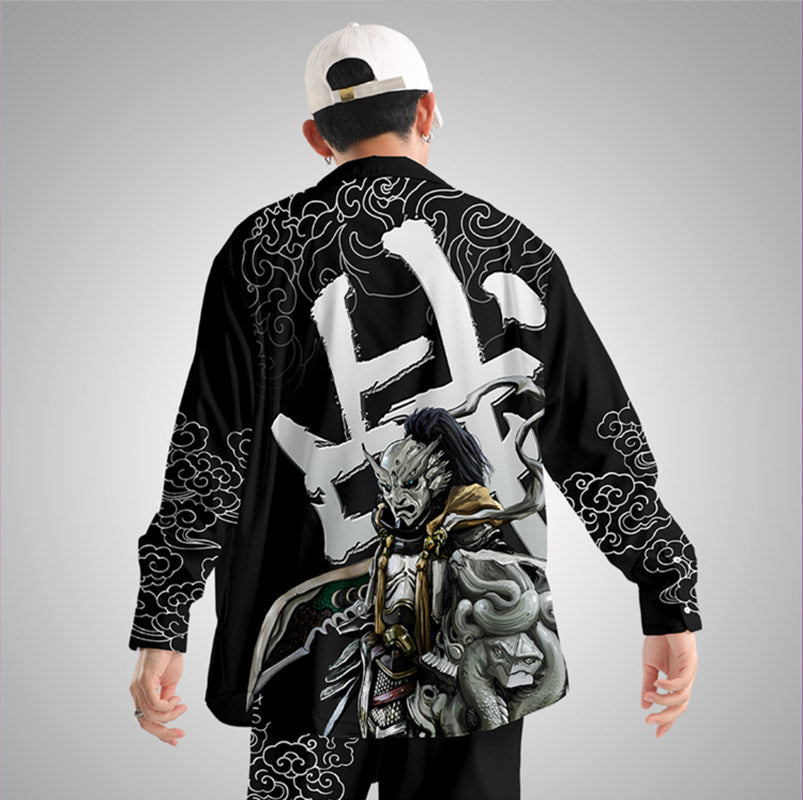 Herrenpullover im Kimono-Stil