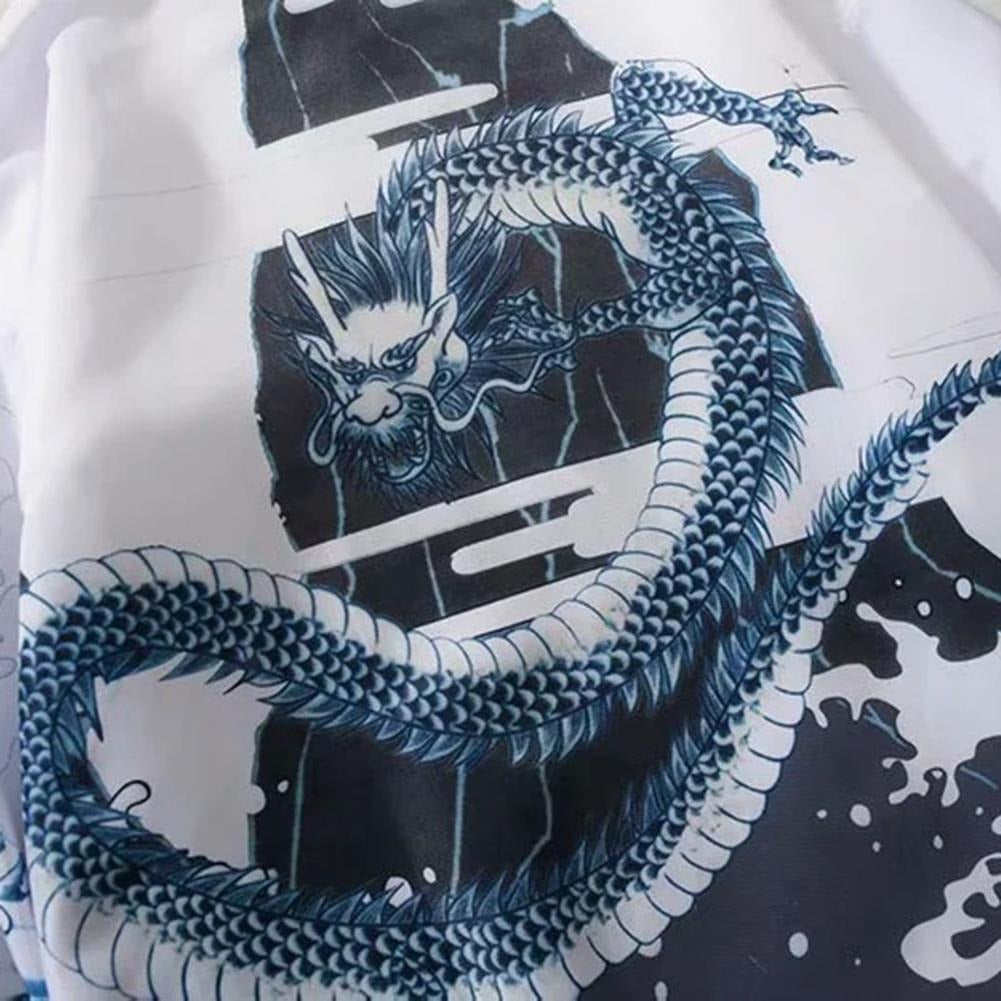 Veste Kimono Homme Dragon Bleu