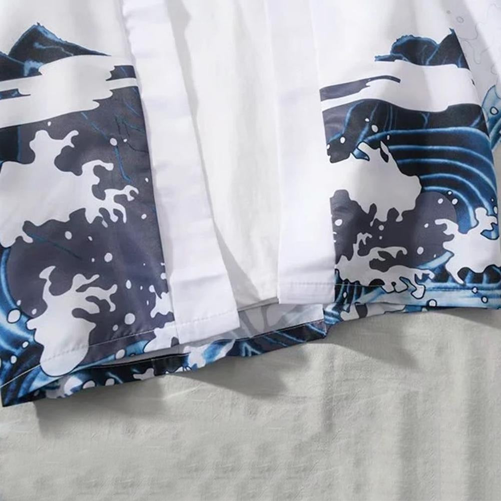 Veste Kimono Homme Dragon Bleu