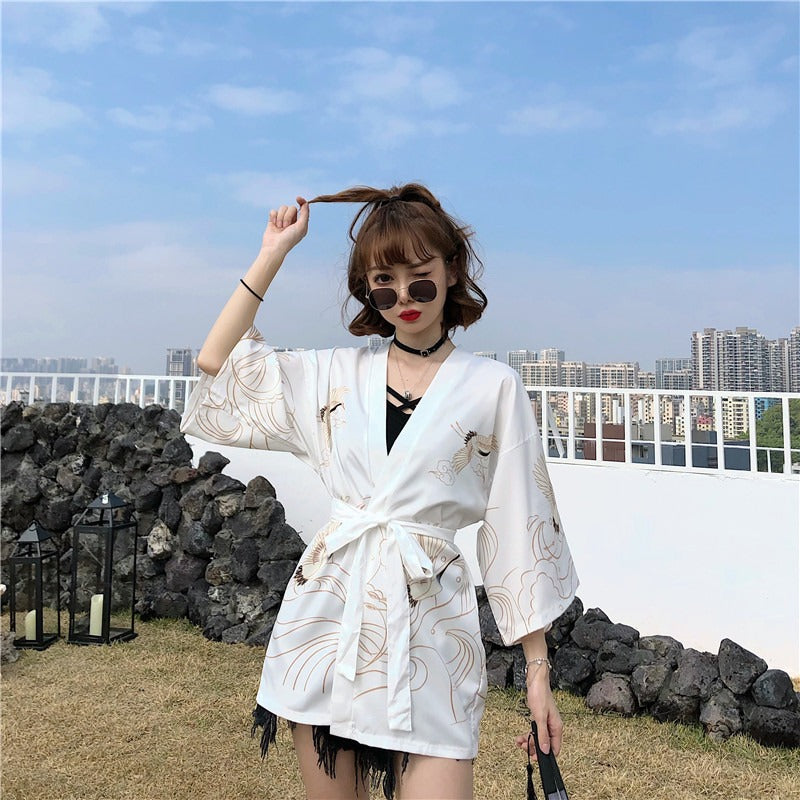Veste Kimono Blanc