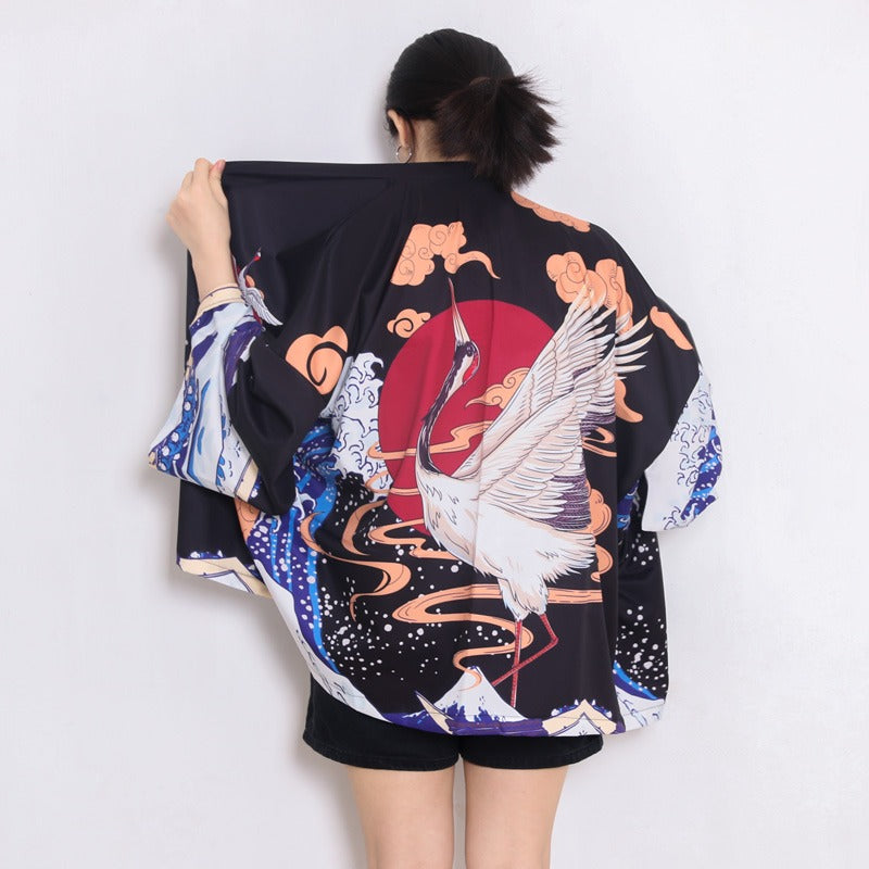 Japanese Tsuru Kimono Jacket