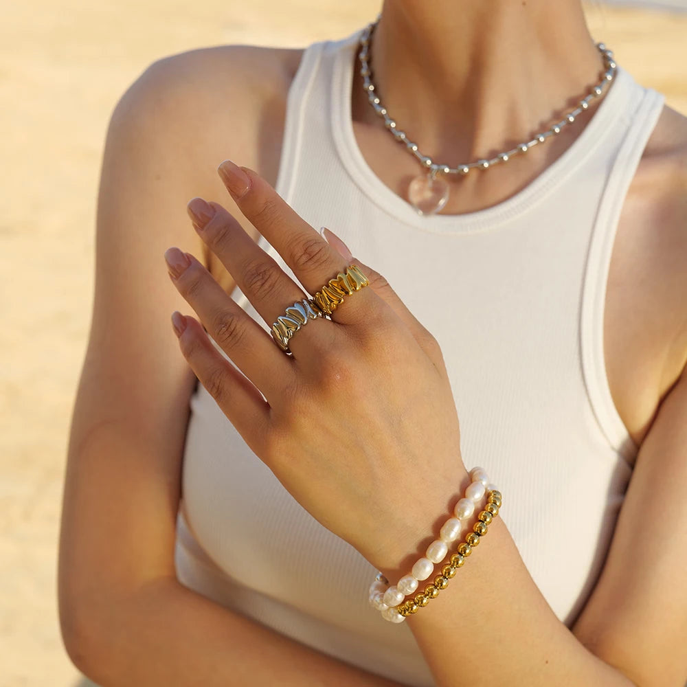 Bague en Forme de Coeurs