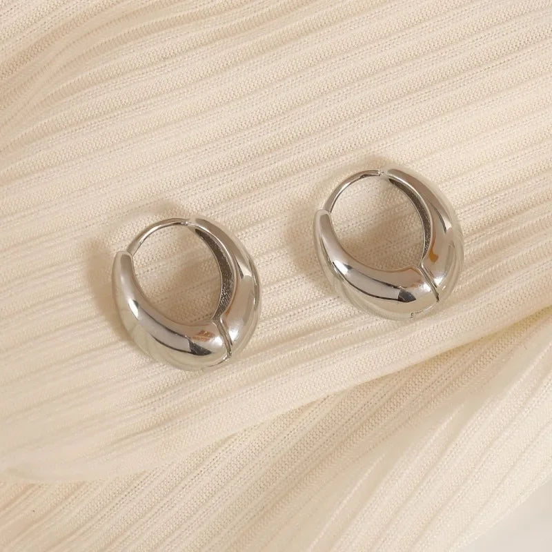 Boucles d’Oreilles Acier Inoxydable Vintage  Argenté