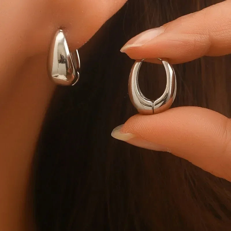 Boucles d’Oreilles Acier Inoxydable Vintage Raffiné