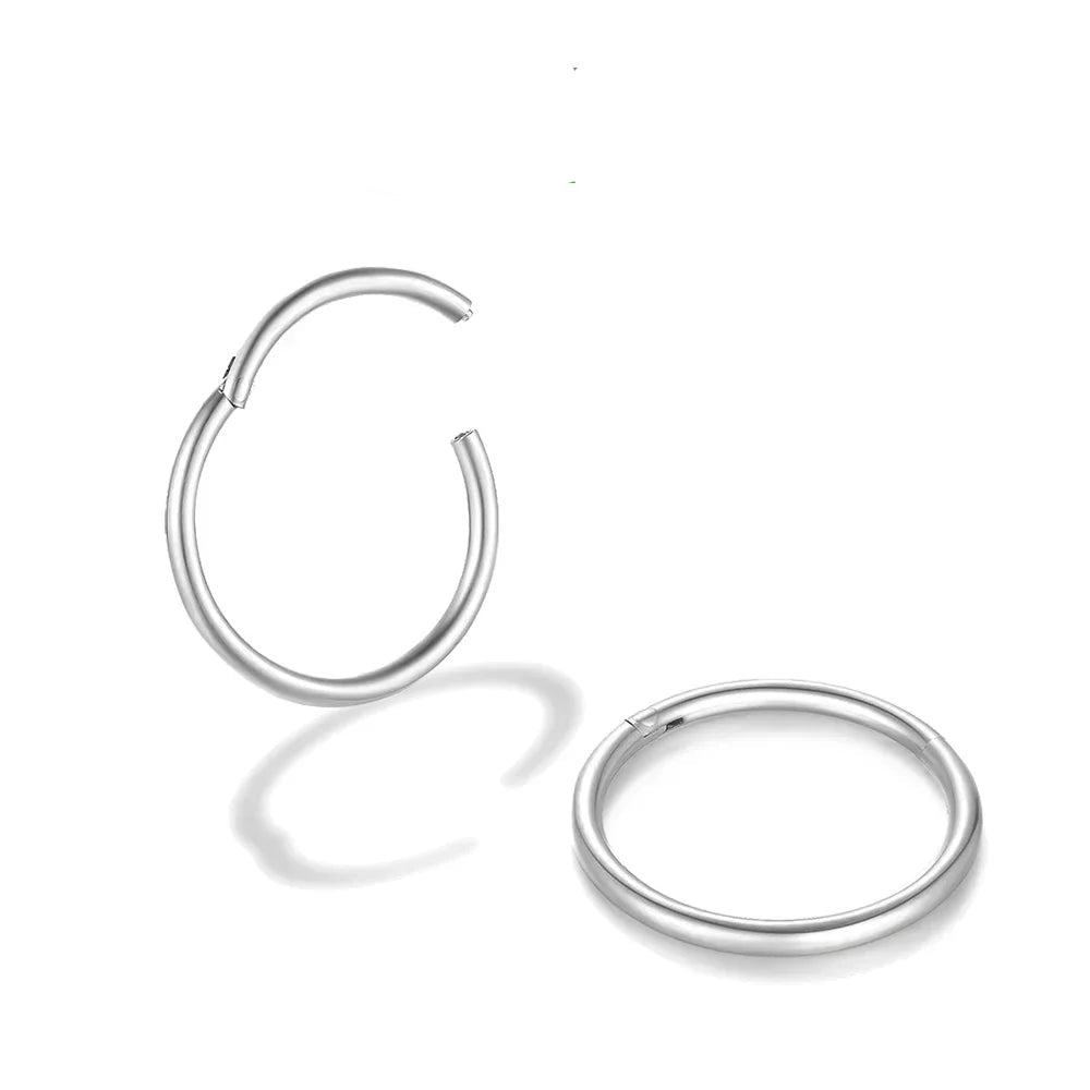 Boucles d’Oreilles Anneau Minimaliste Argenté