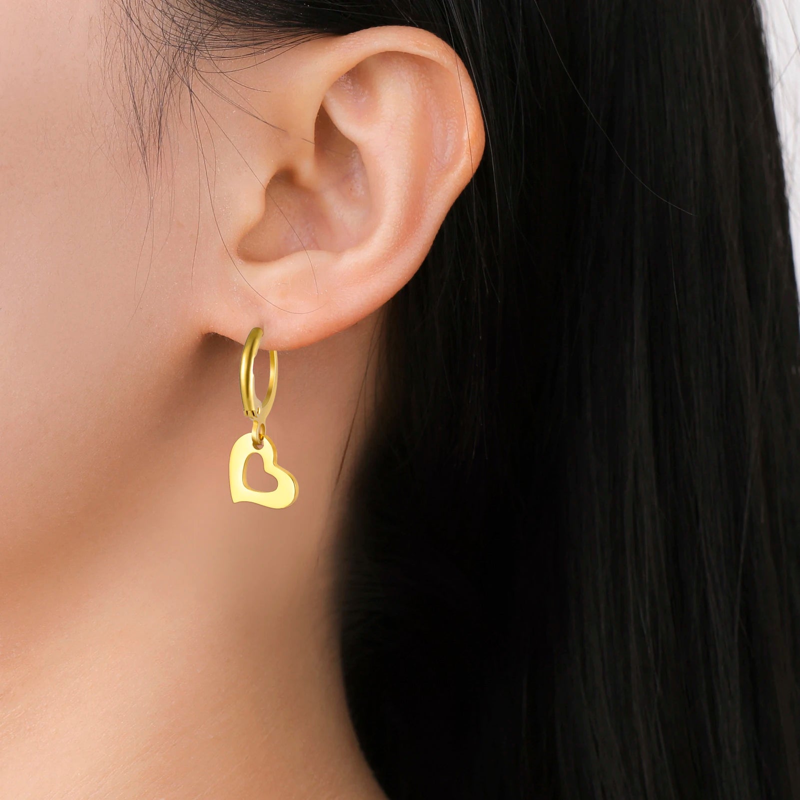 Boucles d’Oreilles Pendantes Coeur