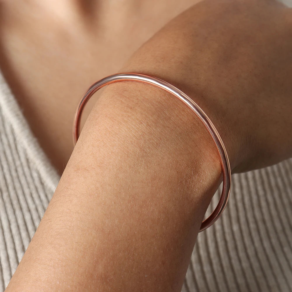 Bracelet Epuré en Acier Inoxydable Rose
