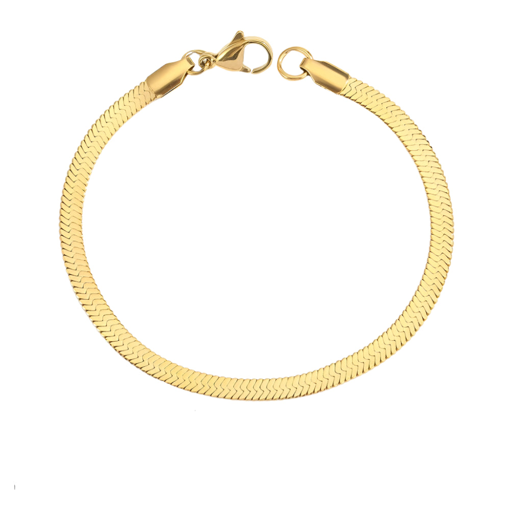 Bracelet Maille Serpent Doré