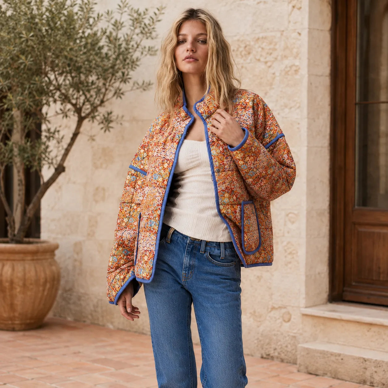 Veste Kimono Rétro Epaisse