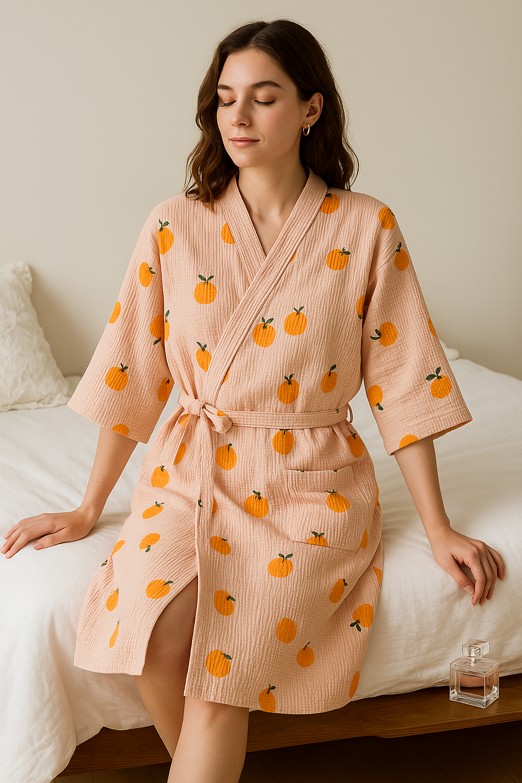 Chemise de Nuit Coton Kimono